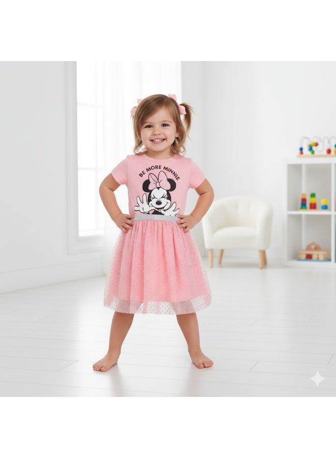 MINNIE MOUSE - GIRL'S TULLE DRESS 100% COTTON | MESH 100% POLYESTER| - Image 4