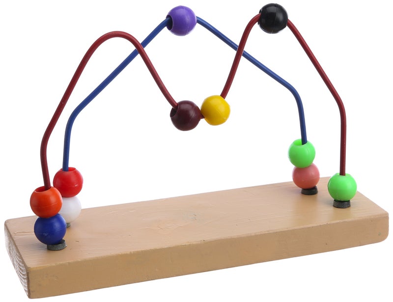 Skillofun Wooden Bead Shuttle - Triangles, Multi Color - Image 2