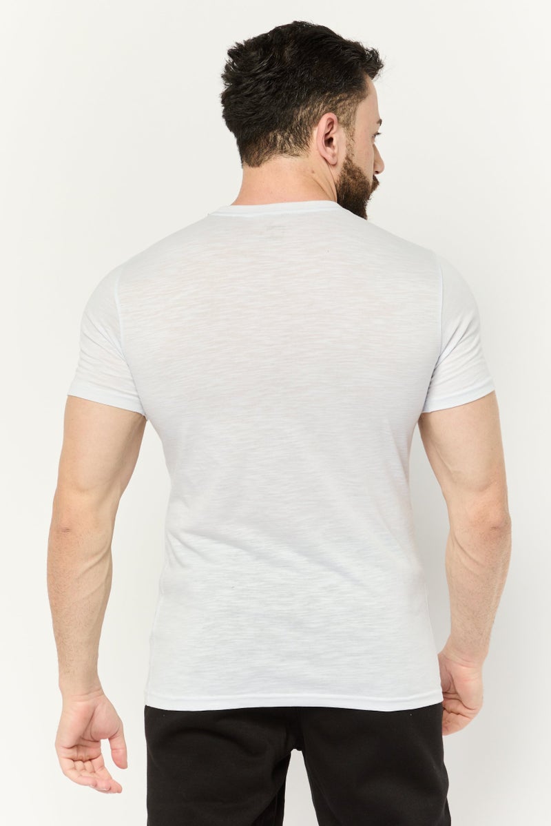 PUMA تي شيرت تدريب قصير الأكمام للرجال، أبيض فاتح - Image 2