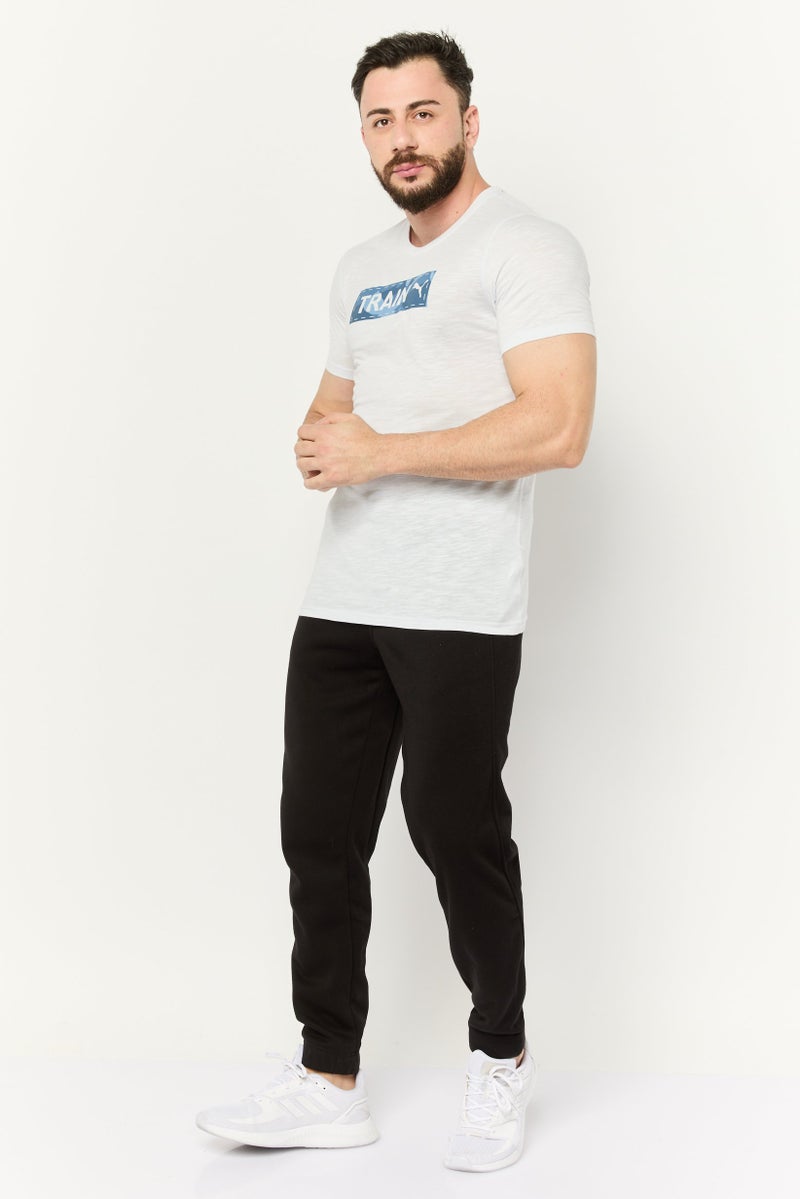 PUMA تي شيرت تدريب قصير الأكمام للرجال، أبيض فاتح - Image 4