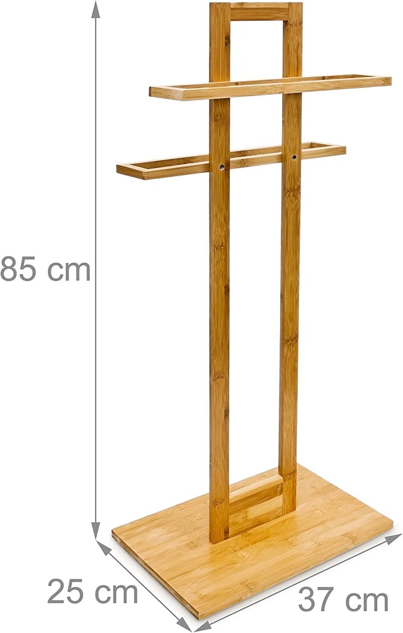 Elegant Classic Freestanding Towel Stand Floor Standing Towel StandBath OrganizerTowel Drying Rack 45 x 22 x 86 TR15  - Image 4