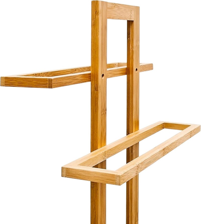 Elegant Classic Freestanding Towel Stand Floor Standing Towel StandBath OrganizerTowel Drying Rack 45 x 22 x 86 TR15  - Image 3