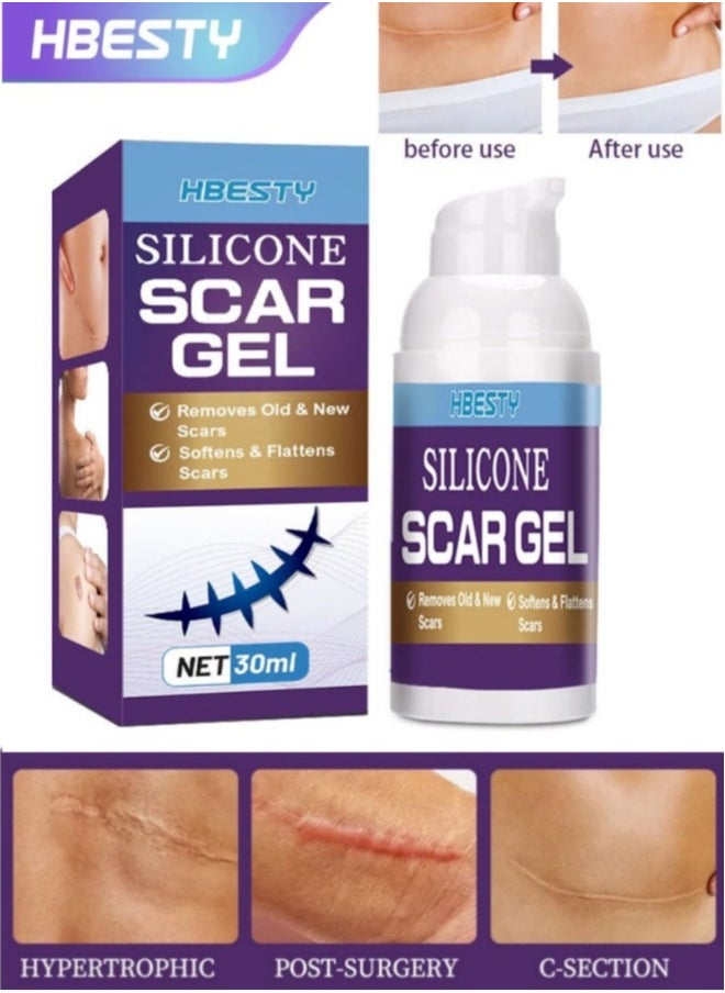 HBESTY Silicone Scar Gel, Scar Cream，Scar Gel，Acne Scar Treatment，Deep Acne Scar Removal， Burns Keloids Hypertrophic， Scar Removal Cream， Repair Damaged Skin，Removing Acne Marks,  Scar Repair Cream  - Image 1