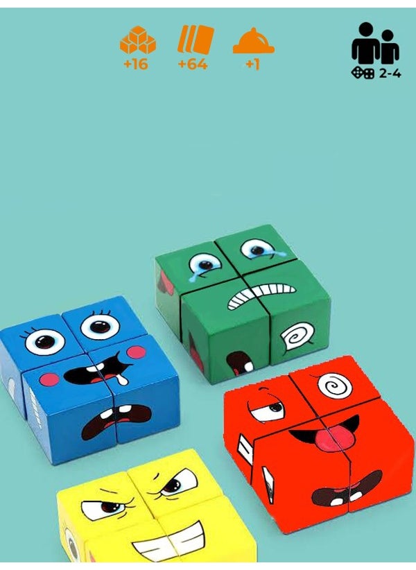 Edoy - Rubik Emoji Puzzle Fun Toy to Improve Quick Thinking, Mental and Visual Skills - Image 1