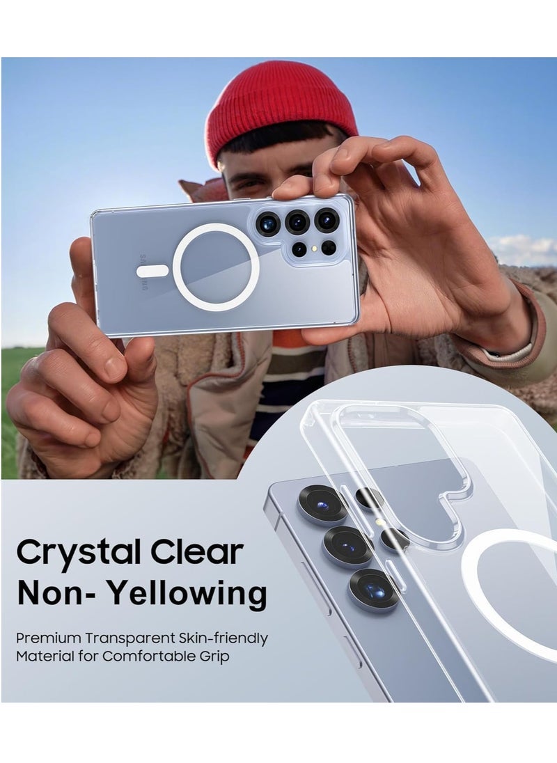 ELTRAZONE Magnetic Case for Samsung Galaxy S25 Ultra – Slim Clear Shockproof Cover with MagSafe Compatibility, Anti-Scratch Protection, Non-Slip Grip, Soft TPU Bumpers, Wireless Charging Support – Ultra-Slim Protective Case for S25 Ultra - Image 5