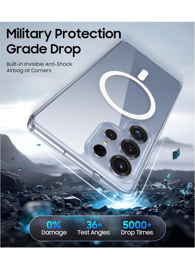 ELTRAZONE Magnetic Case for Samsung Galaxy S25 Ultra – Slim Clear Shockproof Cover with MagSafe Compatibility, Anti-Scratch Protection, Non-Slip Grip, Soft TPU Bumpers, Wireless Charging Support – Ultra-Slim Protective Case for S25 Ultra - Image 2