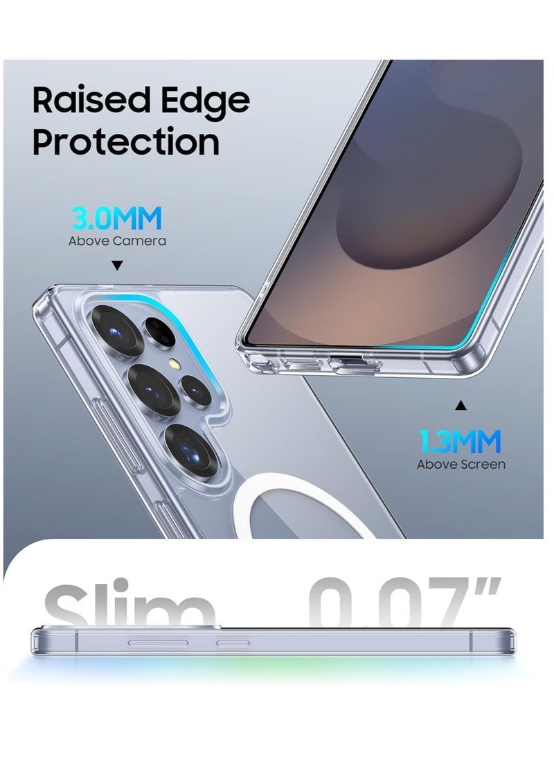 ELTRAZONE Magnetic Case for Samsung Galaxy S25 Ultra – Slim Clear Shockproof Cover with MagSafe Compatibility, Anti-Scratch Protection, Non-Slip Grip, Soft TPU Bumpers, Wireless Charging Support – Ultra-Slim Protective Case for S25 Ultra - Image 3