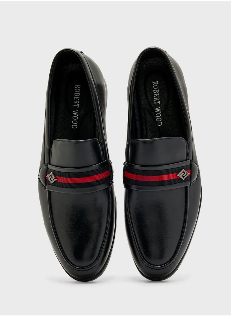 Robert Wood Webbing Detail Formal Slip Ons  - Image 4