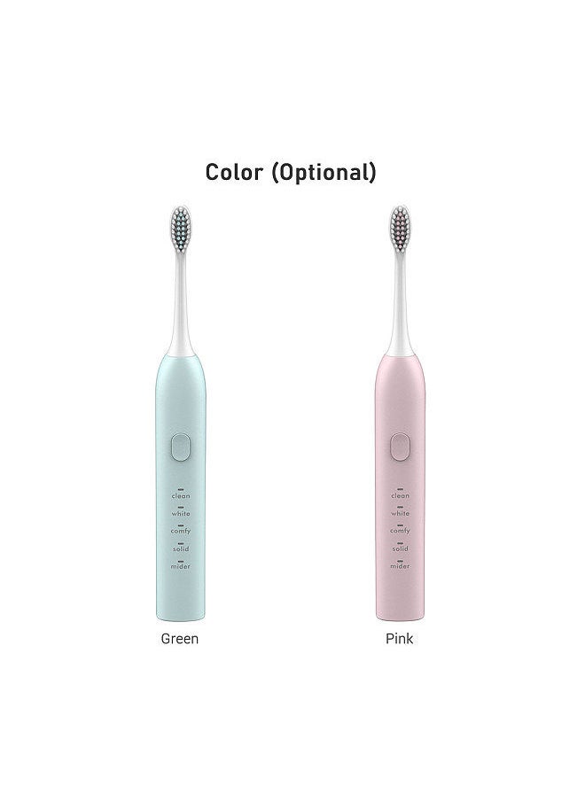 Generic - USB Sonic Electric Toothbrush 5 Modes Rechargeable Automatic Vibration Toothbrush for Adult Dental Care with 3 Replaceable Toothbrush Heads - Image 1
