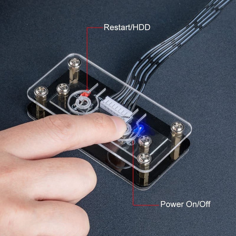 OwlTree Desktop Computer Power Button - External PC Case Motherboard Switch - On/Off Power Supply Button - Image 2