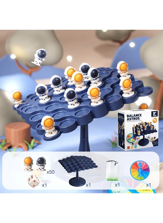 Interactive Spaceman Balance Board Tabletop Game for Kids - Educational Parent-Child Toy with Astronaut Figurines, Focus Training Brain Puzzle, Durable Jenga Style Game for Ages 3-6  - Image 2