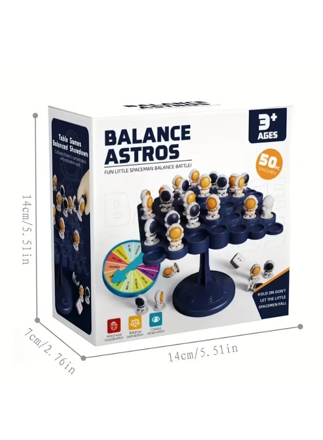 Interactive Spaceman Balance Board Tabletop Game for Kids - Educational Parent-Child Toy with Astronaut Figurines, Focus Training Brain Puzzle, Durable Jenga Style Game for Ages 3-6  - Image 4