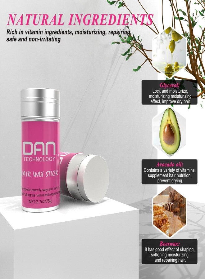 DAN Technology DAN hair wax stick, Wax Stick for Hair, Hair-Styling Waxes, Non-greasy Styling Hair Pomade Stick, Nourishing Accessories - Slick Stick for Women & Kids,(2.7 oz) - Image 2