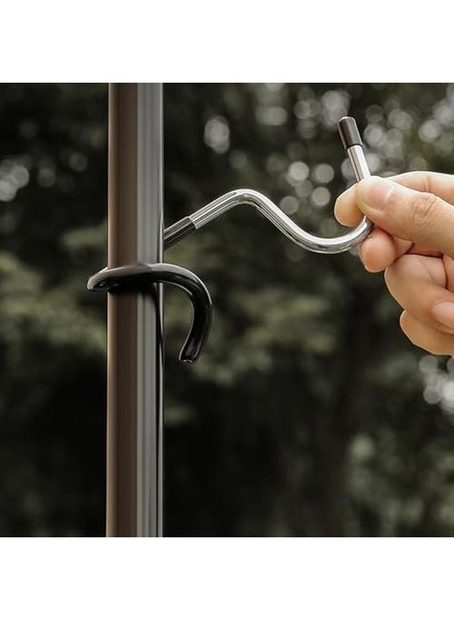 Large Size Portable Tent Poles Lamp Hanger Nonslip Light Hook Stainless Steel Pigtail Storage Attachments - Image 3