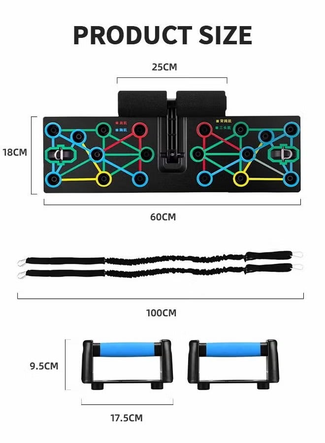 DURKU Enhanced Push Up Board with Sit Up Bar and Resistance Bands for Home Fitness Strength Training Equipment. - Image 5