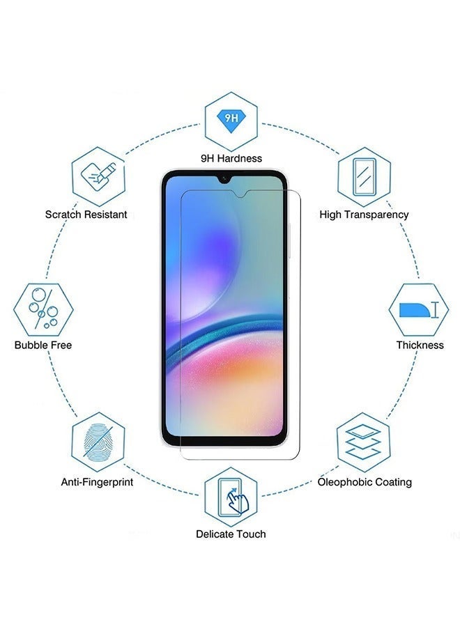 X-level 2 Pack Tempered Glass Screen Protector for Samsung Galaxy A05s 4G with Comfortable Touch Feeling, Easy Clean Install, Transparent Anti-scratch Anti-drop Anti-fingerprint Phone Display Cover Accessory - Image 2