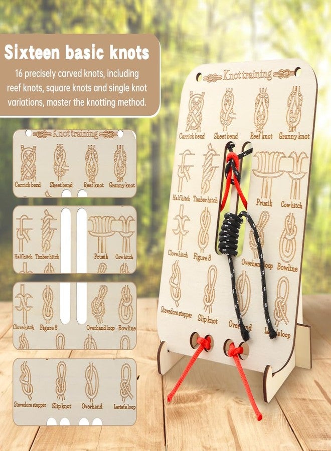 Restynic Learn Knot Training Board with 16 Knotting Methods - Wooden Knot Tying Kit for Outdoor Camping & Sailing - Image 5