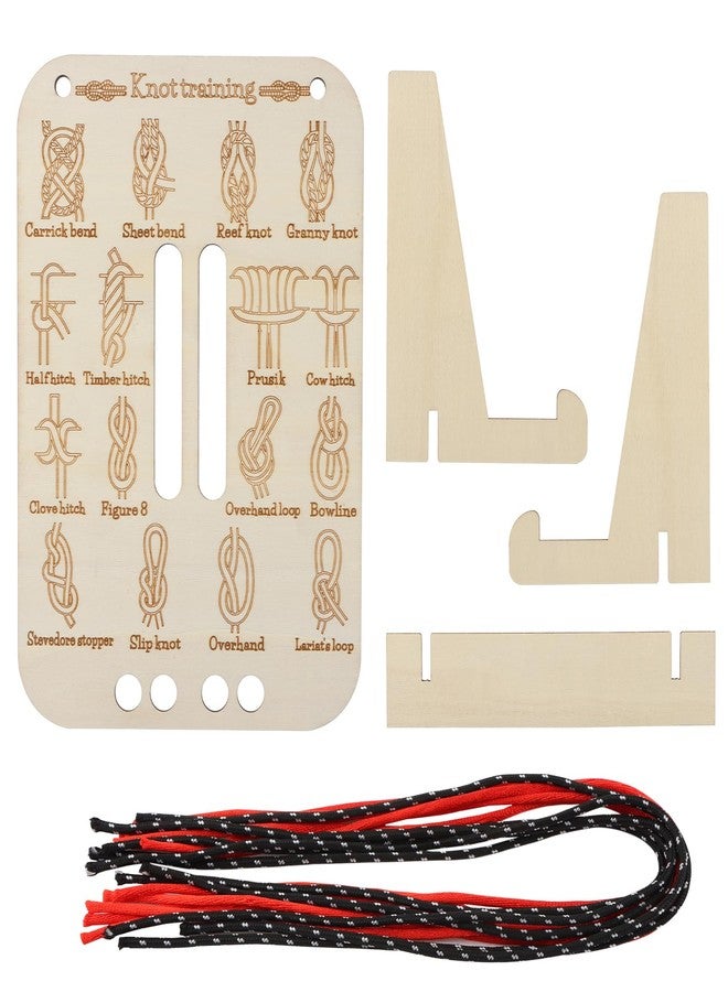 Restynic Learn Knot Training Board with 16 Knotting Methods - Wooden Knot Tying Kit for Outdoor Camping & Sailing - Image 3