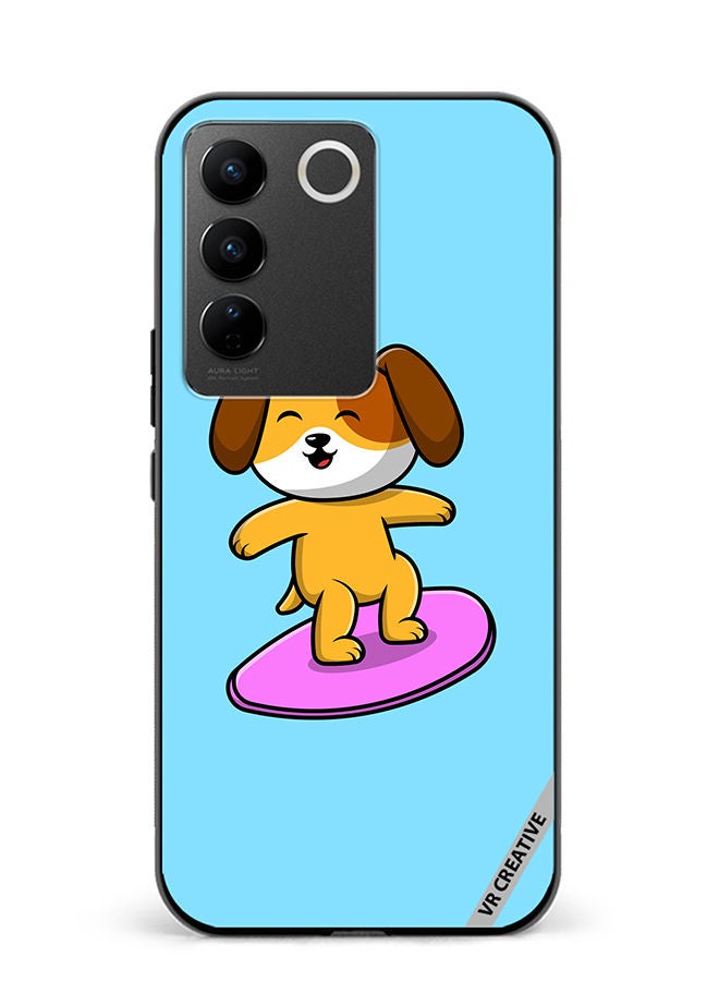VR CREATIVE Protective Case Cover For Vivo V27e Surf Dog Design Multicolour - Image 1