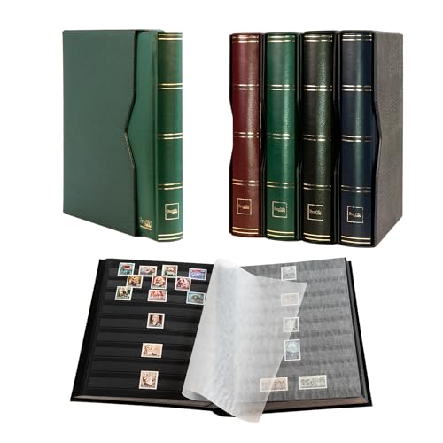 Prophila Collection Prophila stockbook 60 Black Sides Padded with slipcase Green - Image 1