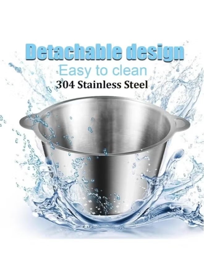 دريمزون مفرمة لحوم كهربائية سعة 3 لتر، خلاط من الفولاذ المقاوم للصدأ، آلة معالجة الطعام، محرك قوي 800 وات لطحن سريع وسهل التنظيف، مفرمة لحوم متعددة الوظائف - Image 4