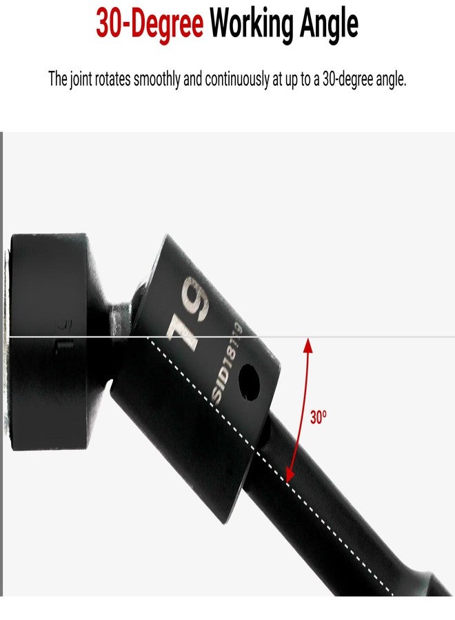تيكتون مقبس صدمات TEKTON 3/8 بوصة × 11 مم، سداسي النقاط، بمفصل عالمي | SID18111 - Image 3