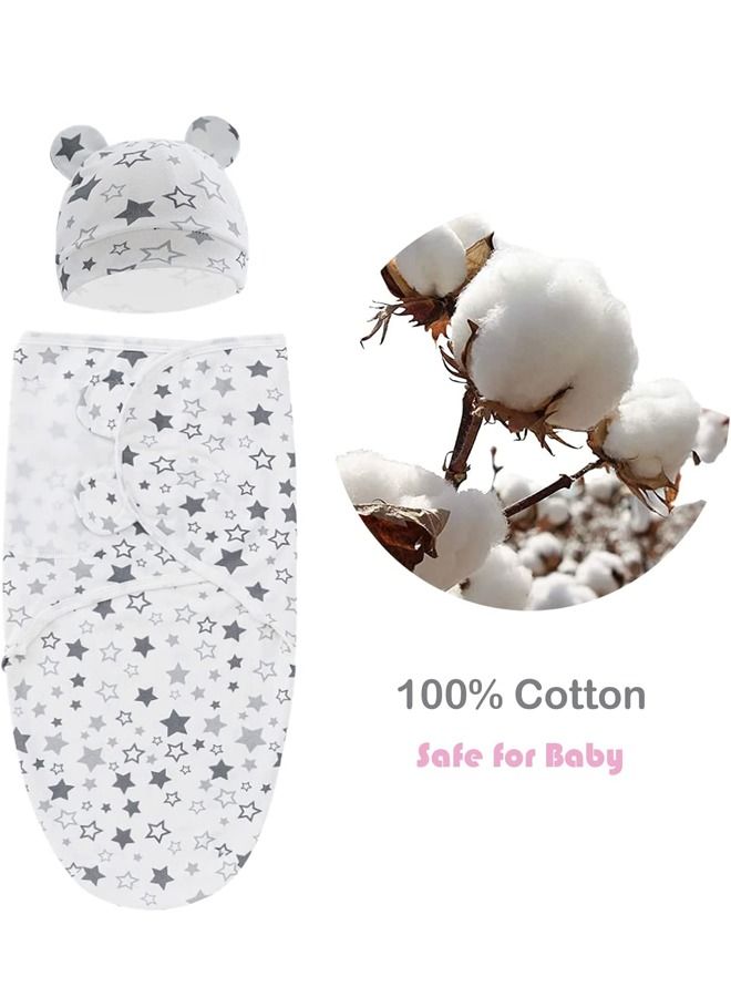 Beauenty 3 Pack Baby Swaddle Blanket Wrap for Newborn Boy & Gir 100% Cotton Infant Adjustable Swaddling Sleep Sack Super Soft Nursery Swaddling Blankets  - Image 5