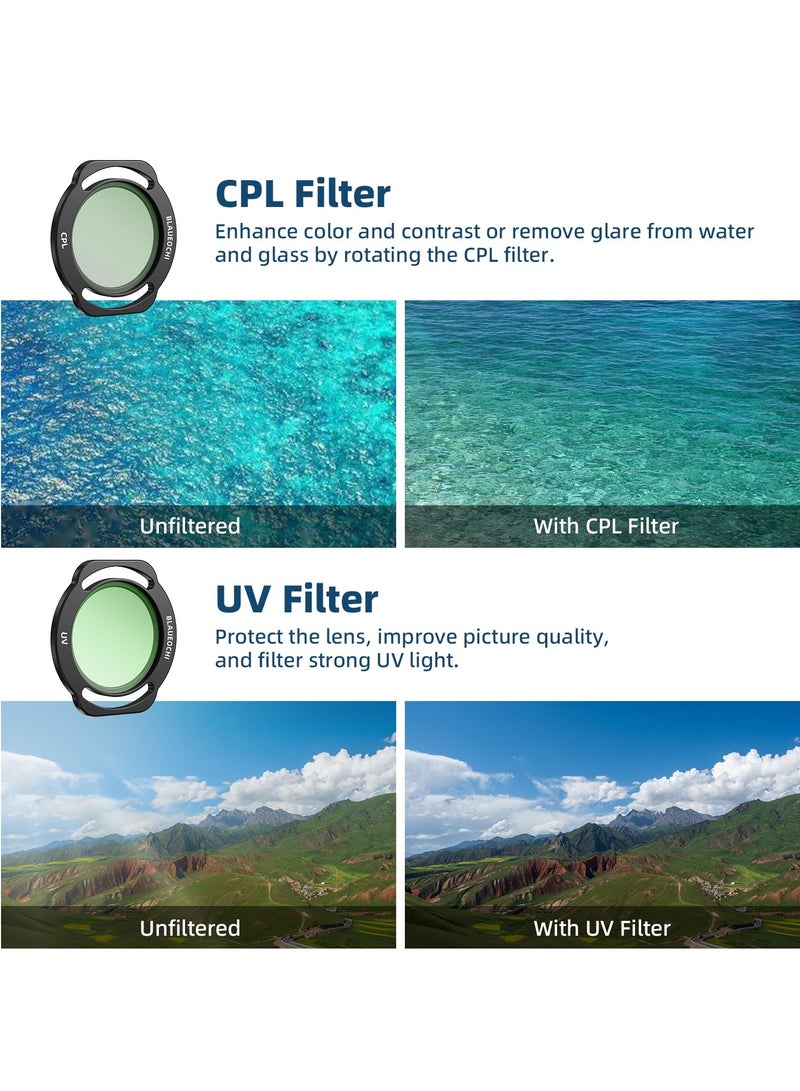 CPL UV ND Filter for DJI NEO Multi-Coated Filter Set for DJI NEO Drone Accessories - 6-Pack Filter(UV/CPL/ND8/ND16/ND32/ND64)  - Image 4