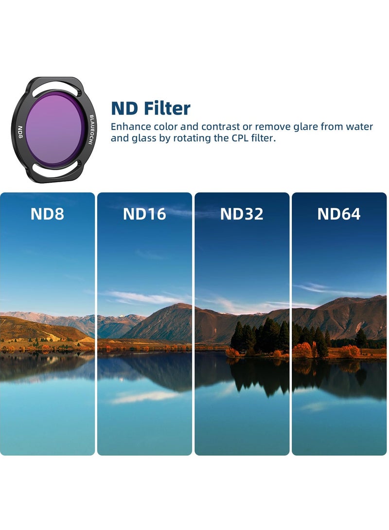 CPL UV ND Filter for DJI NEO Multi-Coated Filter Set for DJI NEO Drone Accessories - 6-Pack Filter(UV/CPL/ND8/ND16/ND32/ND64)  - Image 3