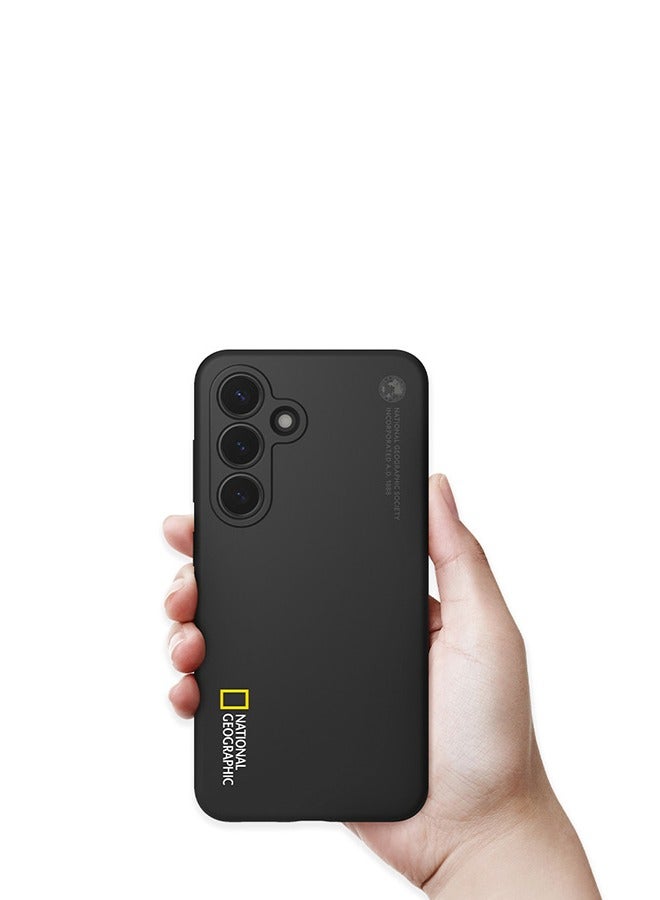 NATIONAL GEOGRAPHIC حافظة سيليكون من ناشيونال جيوغرافيك V2 لجالاكسي S25 بلس - أسود - Image 2