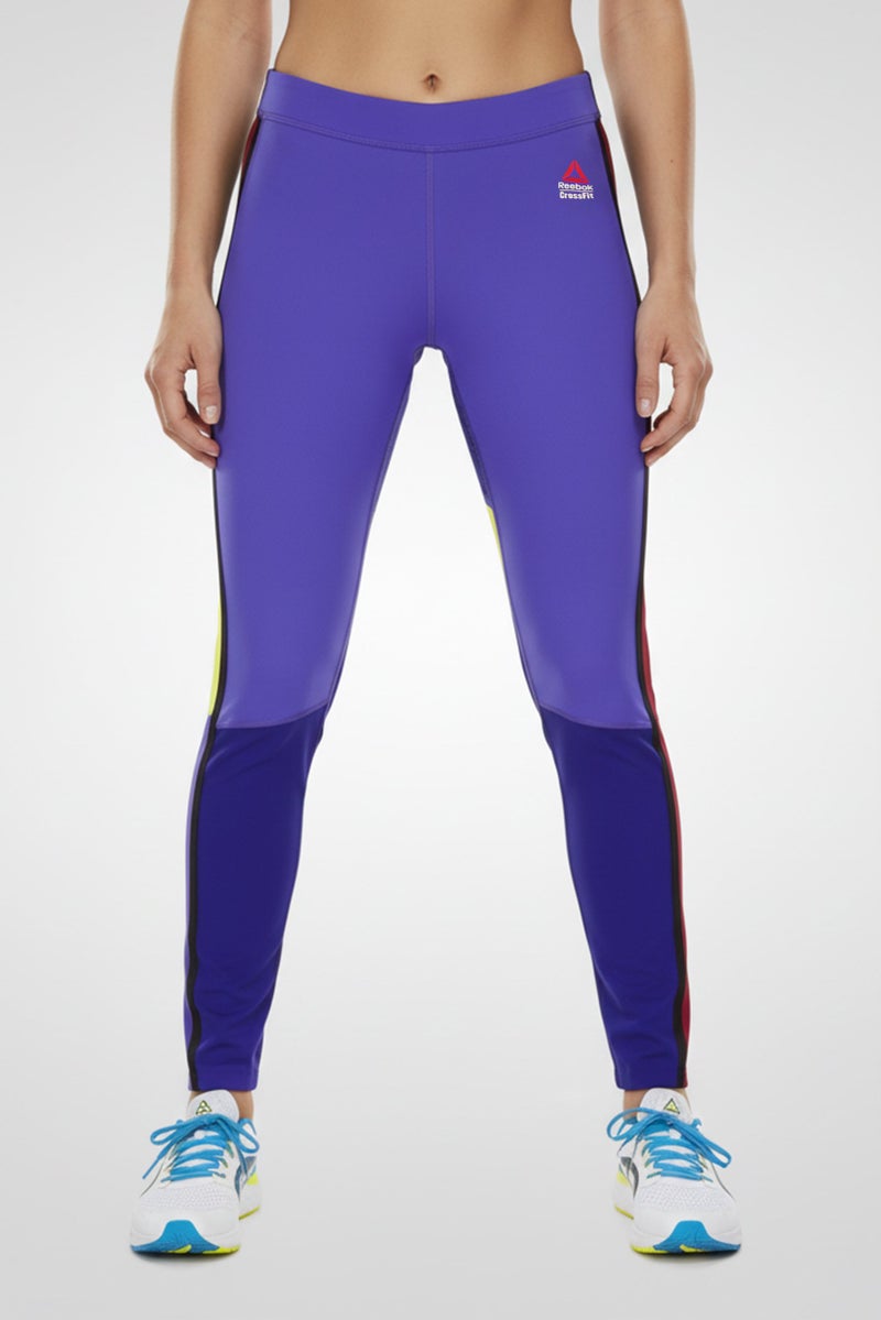 Reebok Women Crossfit Cordura Compression Leggings, Purple - Image 1