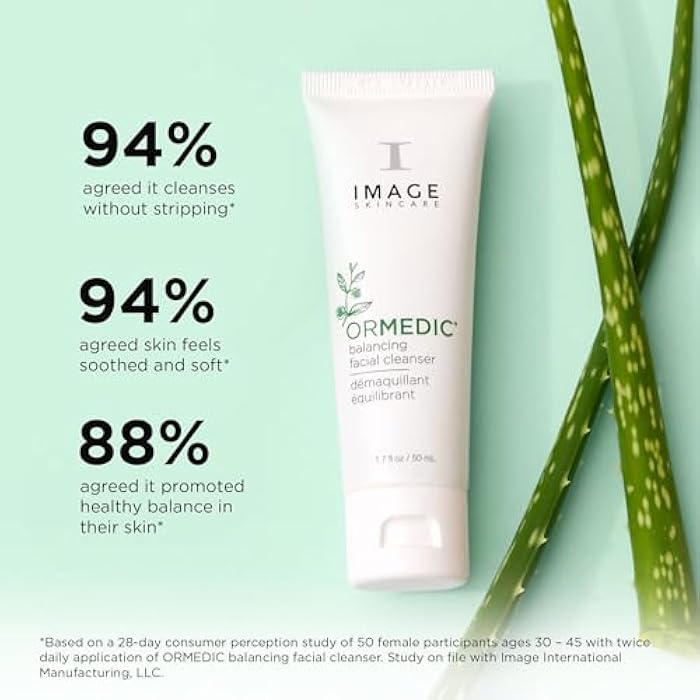 IMAGE Skincare, Ormedic pH Balancing Facial Cleanser, Mild Foaming and Hydrating Face Wash with Aloe Vera - Image 3