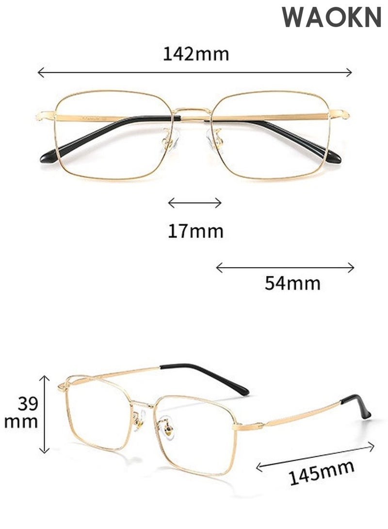 WAOKN Blue Light Blocking Glasses Blue Light Filter Computer Reading Gaming TV Phones Browline Eyeglasses Fashion Anti Glare/UV 400/Eye Strain Eyestrain Headache Eyewear for Men - Image 3