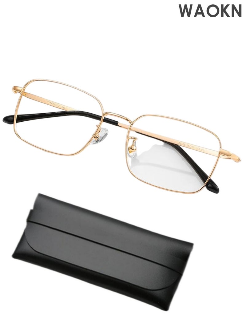 WAOKN Blue Light Blocking Glasses Blue Light Filter Computer Reading Gaming TV Phones Browline Eyeglasses Fashion Anti Glare/UV 400/Eye Strain Eyestrain Headache Eyewear for Men - Image 1