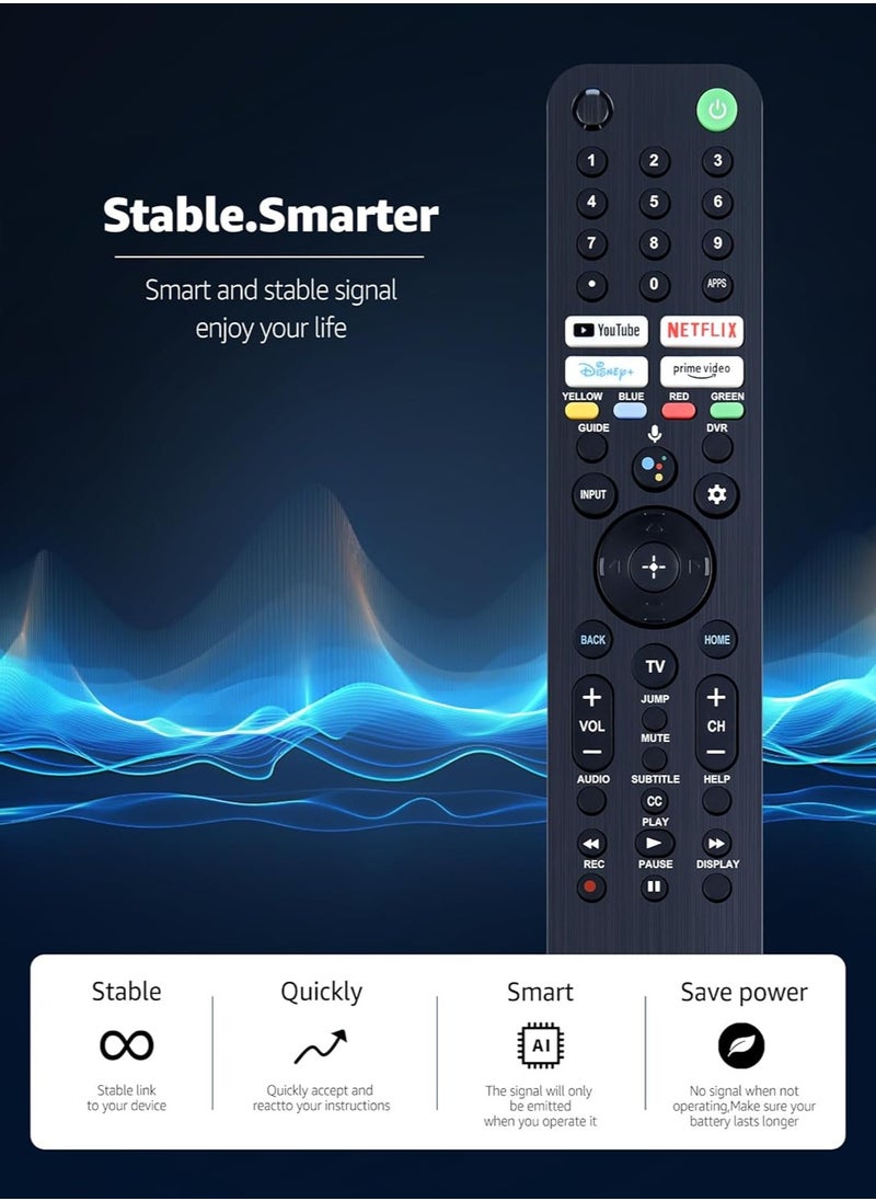 ELTRAZONE - : Replacement Remote Control RMF-TX520U MG3-TX520U with Voice Compatible for Sony Bravia Smart TV KD-43X80J, KD-43X85J, KD-50X80J, XR-50X90J, XR-50X94J, XR-55A80J, XR-55A84J with Battery - Image 1