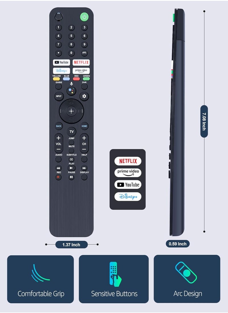 ELTRAZONE - : Replacement Remote Control RMF-TX520U MG3-TX520U with Voice Compatible for Sony Bravia Smart TV KD-43X80J, KD-43X85J, KD-50X80J, XR-50X90J, XR-50X94J, XR-55A80J, XR-55A84J with Battery - Image 1