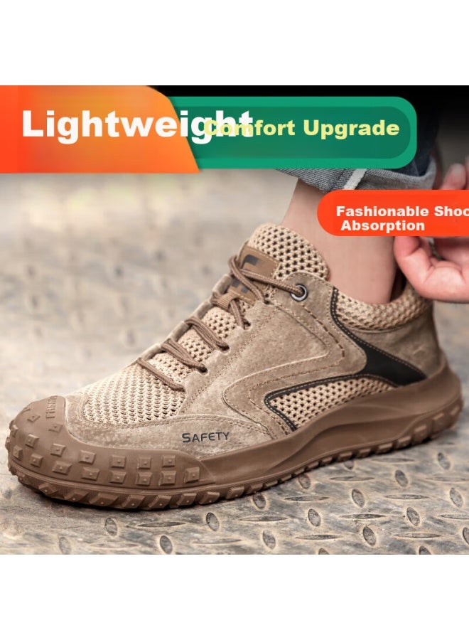 Jingtu Men'S Soft Bottom Breathable Anti-Smashing Steel Toe Puncture-Proof Ultra-Light Safety Work Shoes 3028T 41 - Image 5