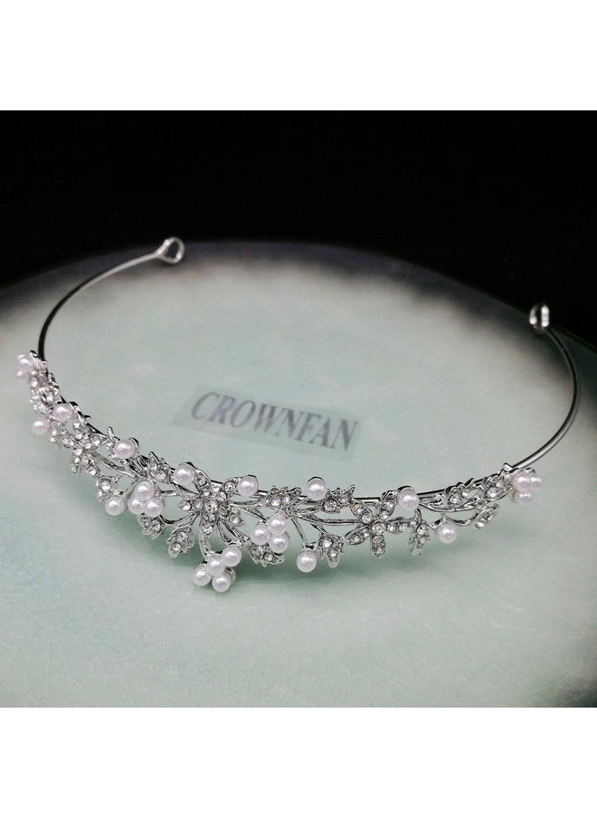 CROWNFAN Rhinestone Crystal Tiaras And Crowns Headband For Women Birthday Pageant Wedding Prom Princess Crown (A-006)  - Image 3