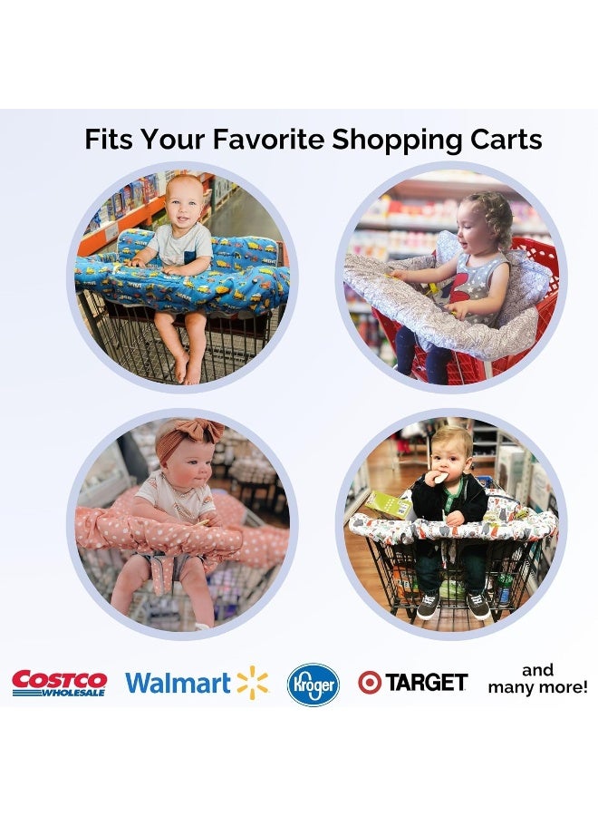 Suessie Shopping Cart Cover for Baby or Toddler 2-in-1 High Chair Cover Universal Fit for Boy or Girl Includes Carry Bag Machine Washable Fits Restaurant Highchair - Image 4