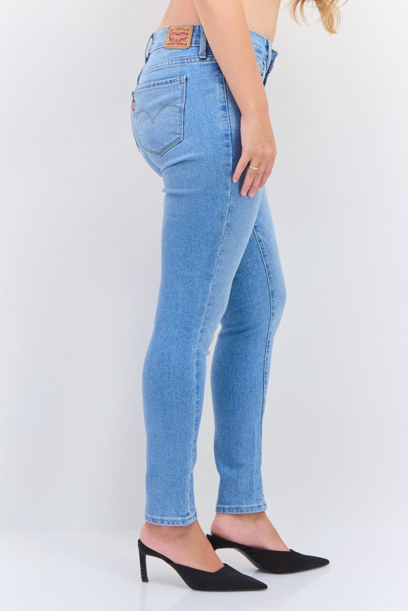 Levi's جينز دنيم ضيق للنساء قابل للتمدد، أزرق - Image 3