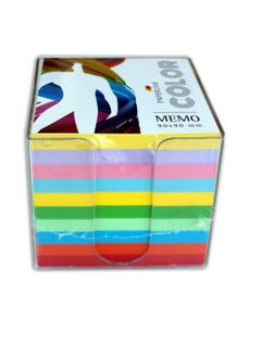 Paperline Cube Memo 90 x 90 mm - 870 sheet without glue plastic case Coloured