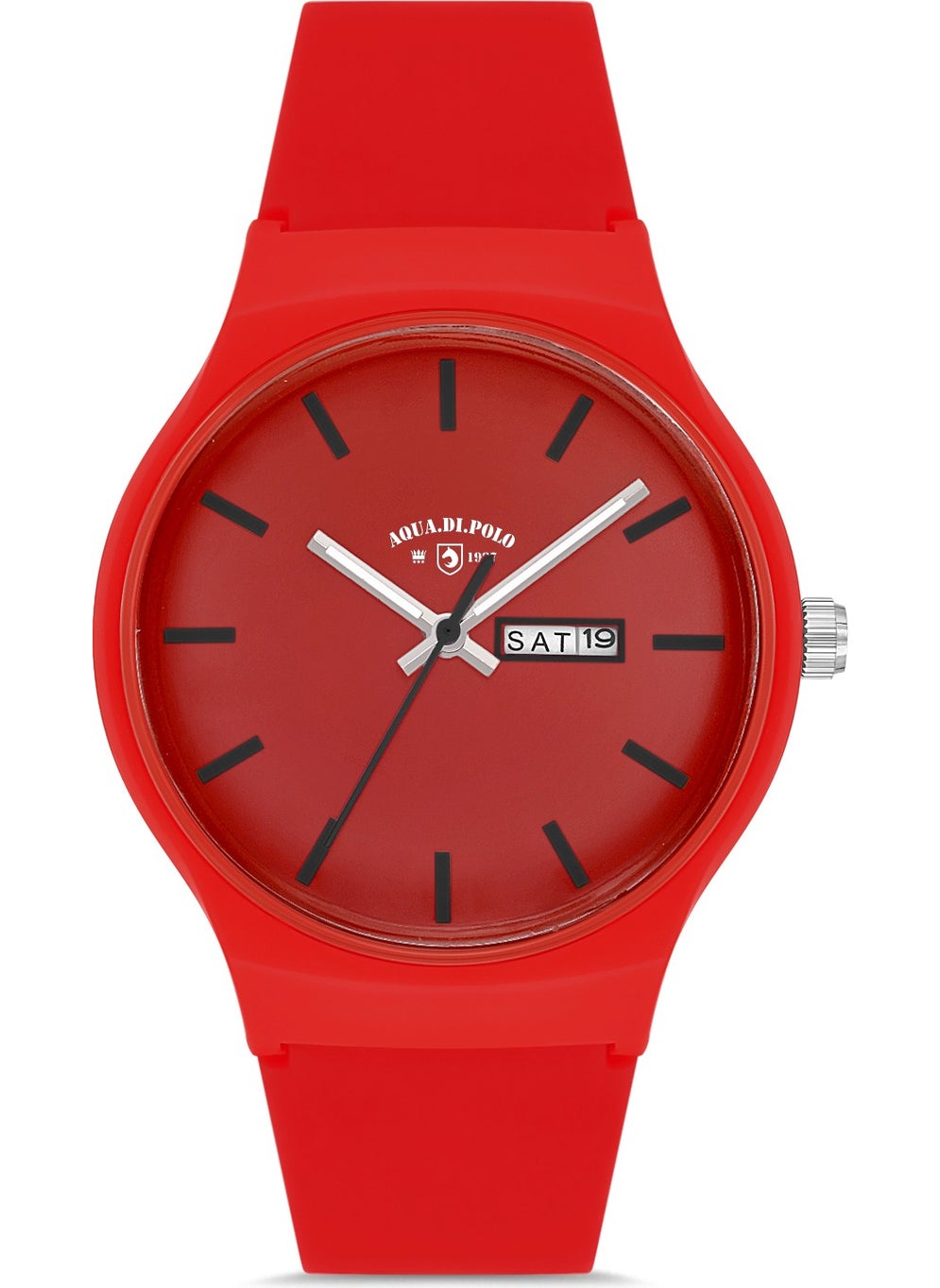 Aqua Di Polo 1987 Red Unisex Silicone Wristwatch APWR031819  - Image 1