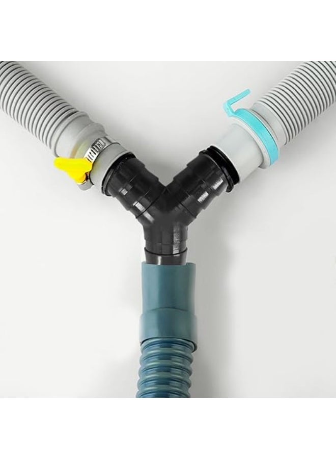 1 Set Drain Hose Y Piece Connectors 16mm Dishwasher Pipe Tee Connector with Hose Clamp Stacking Washing Machine Combination 20x20mm  - Image 5