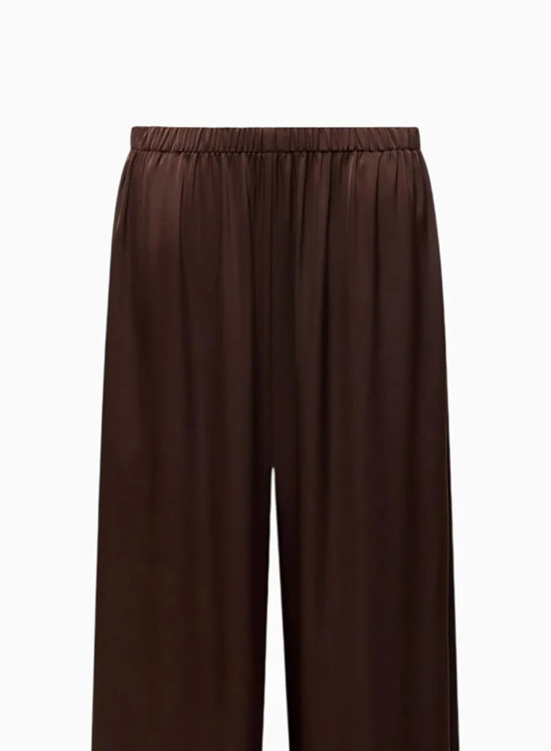 فرنش كونكشن Bernadetta Satin Wide Leg Pant