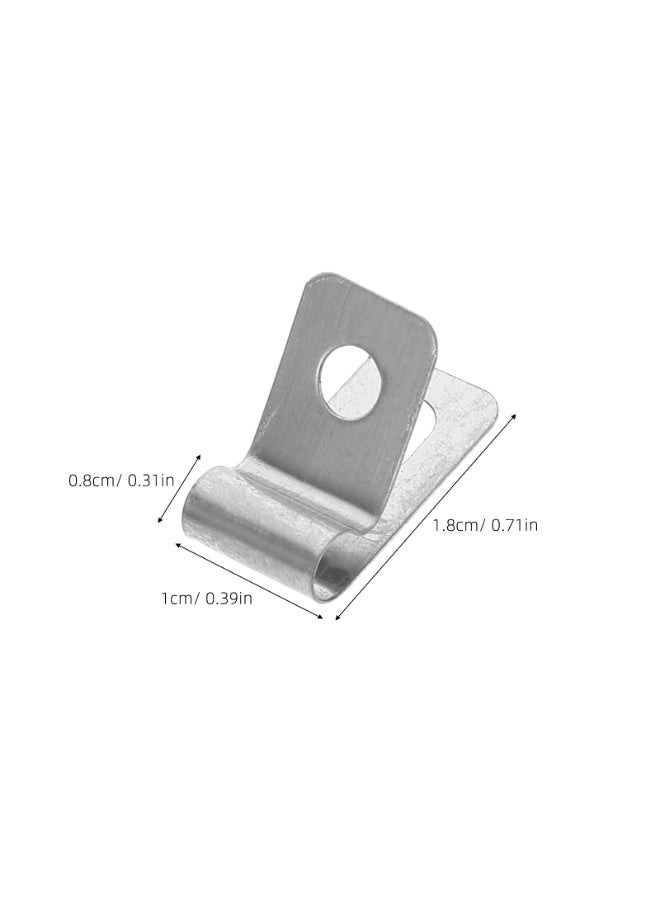 100pcs Fence Wire Clamps: Stainless Steel Clips For 4mm Fencing - Heavy Duty Metal Mounting Clamps For Securing Welded Wire To Wood Or Vinyl Fence - Image 2