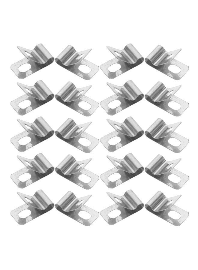 100pcs Fence Wire Clamps: Stainless Steel Clips For 4mm Fencing - Heavy Duty Metal Mounting Clamps For Securing Welded Wire To Wood Or Vinyl Fence - Image 3