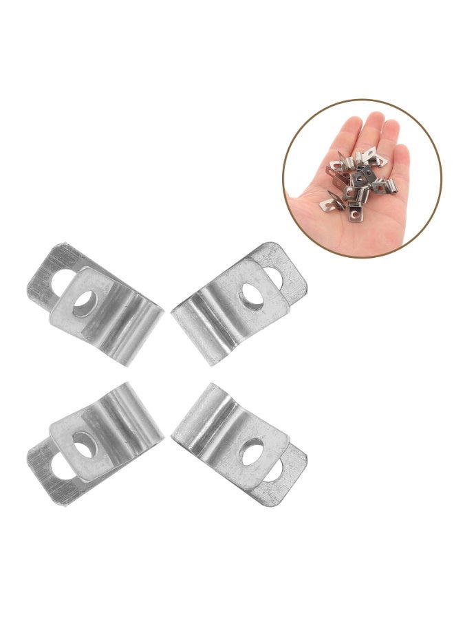 100pcs Fence Wire Clamps: Stainless Steel Clips For 4mm Fencing - Heavy Duty Metal Mounting Clamps For Securing Welded Wire To Wood Or Vinyl Fence - Image 4