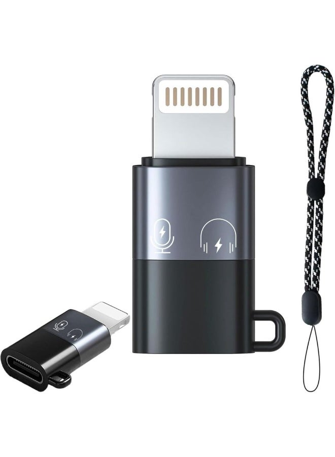2 Pack USB C To Lightning Adapter IO-S OTG Adapter Suitable For Connecting Phones Tablets USB Flash Drives Card Readers Mice And Keyboards - Image 1