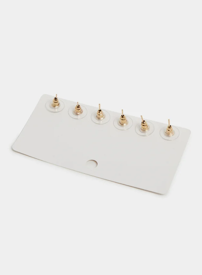 Styli Styli Set of 3 - Embellished Stud Earrings