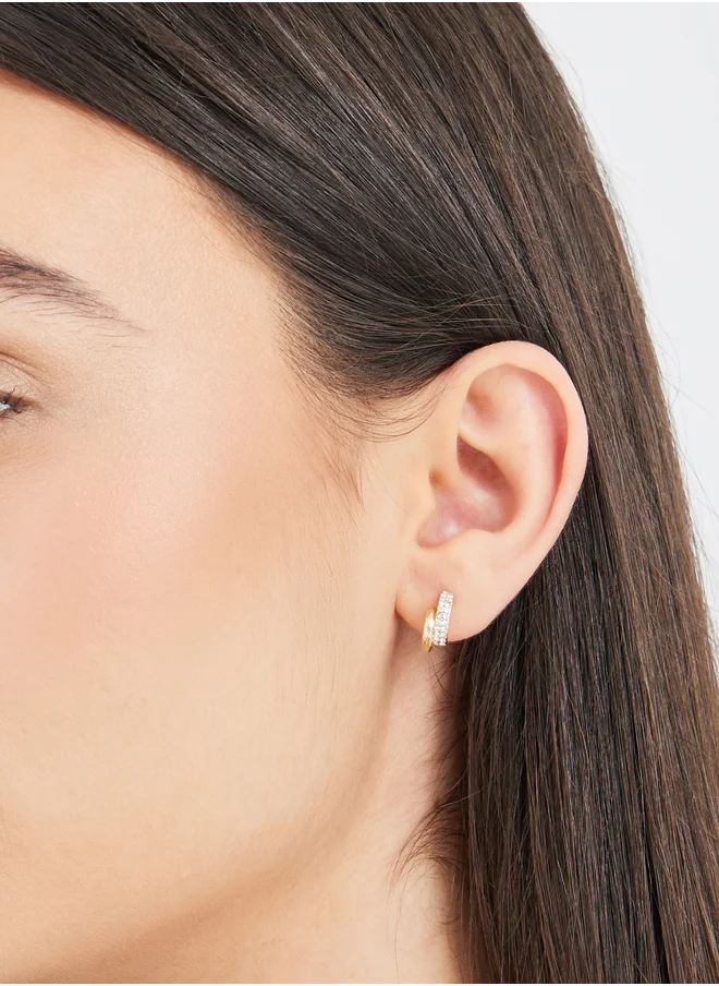 ستايلي Styli Set of 3 - Embellished Stud Earrings